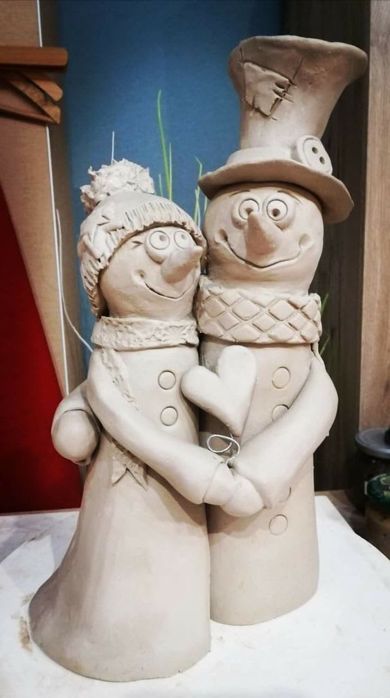 Clay Snowmen Photo