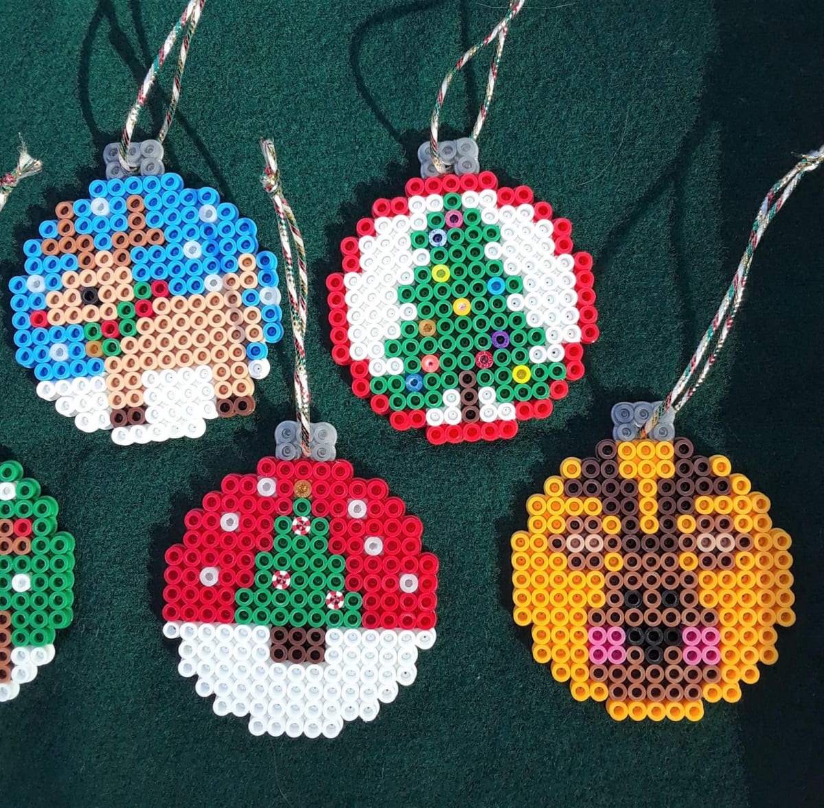 Kids Perler Bead Ornaments Photo