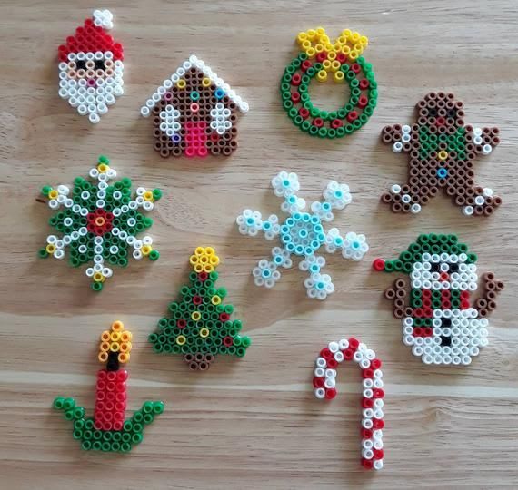 Kids Perler Bead Ornaments Photo
