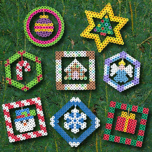 Kids Perler Bead Ornaments Photo