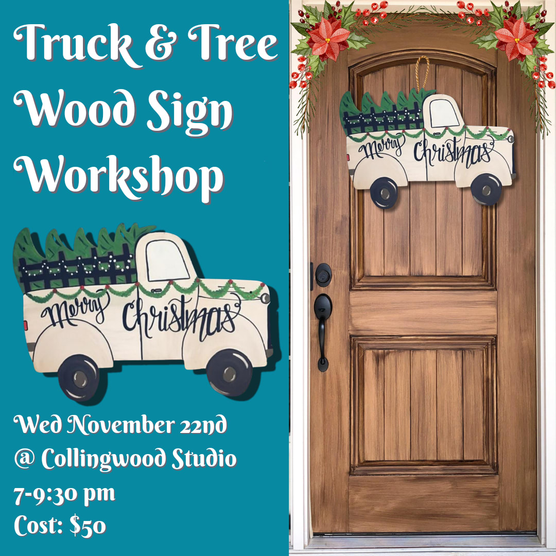 Truck & Tree Wood Sign Paint Night! Photo