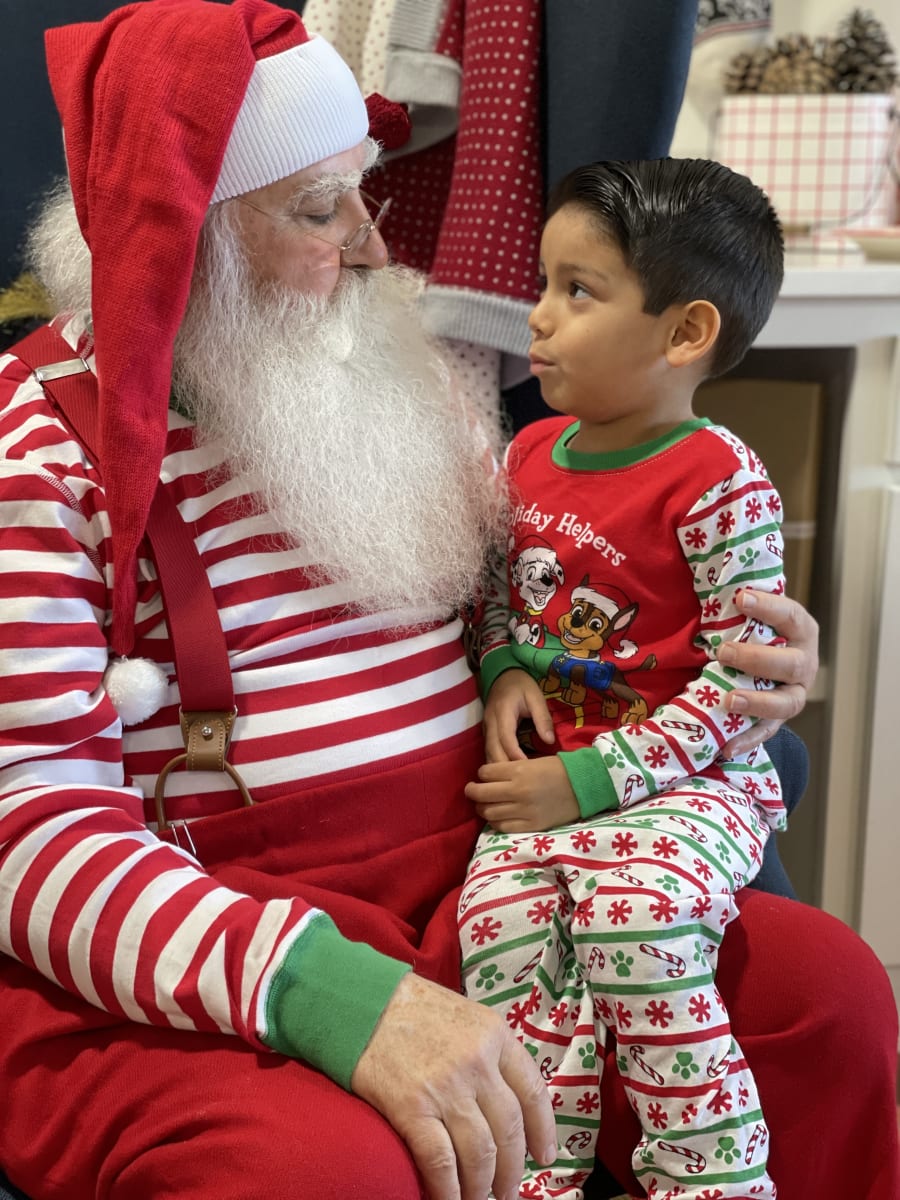 Santa In Pajamas - Play Street Mansfield Photo