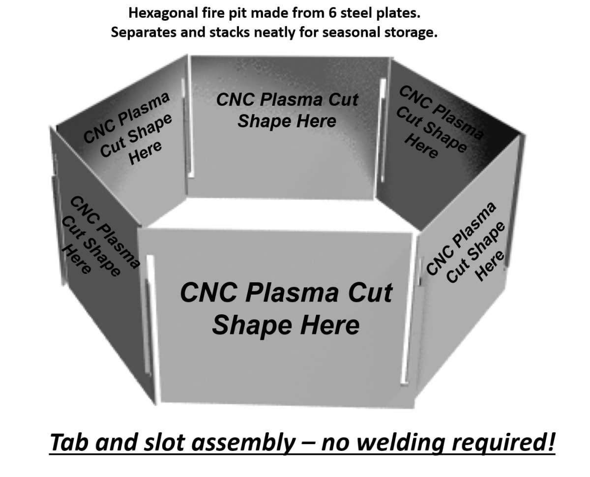 Design and Build Custom Fire Pit Using CNC Plasma Cutter Photo