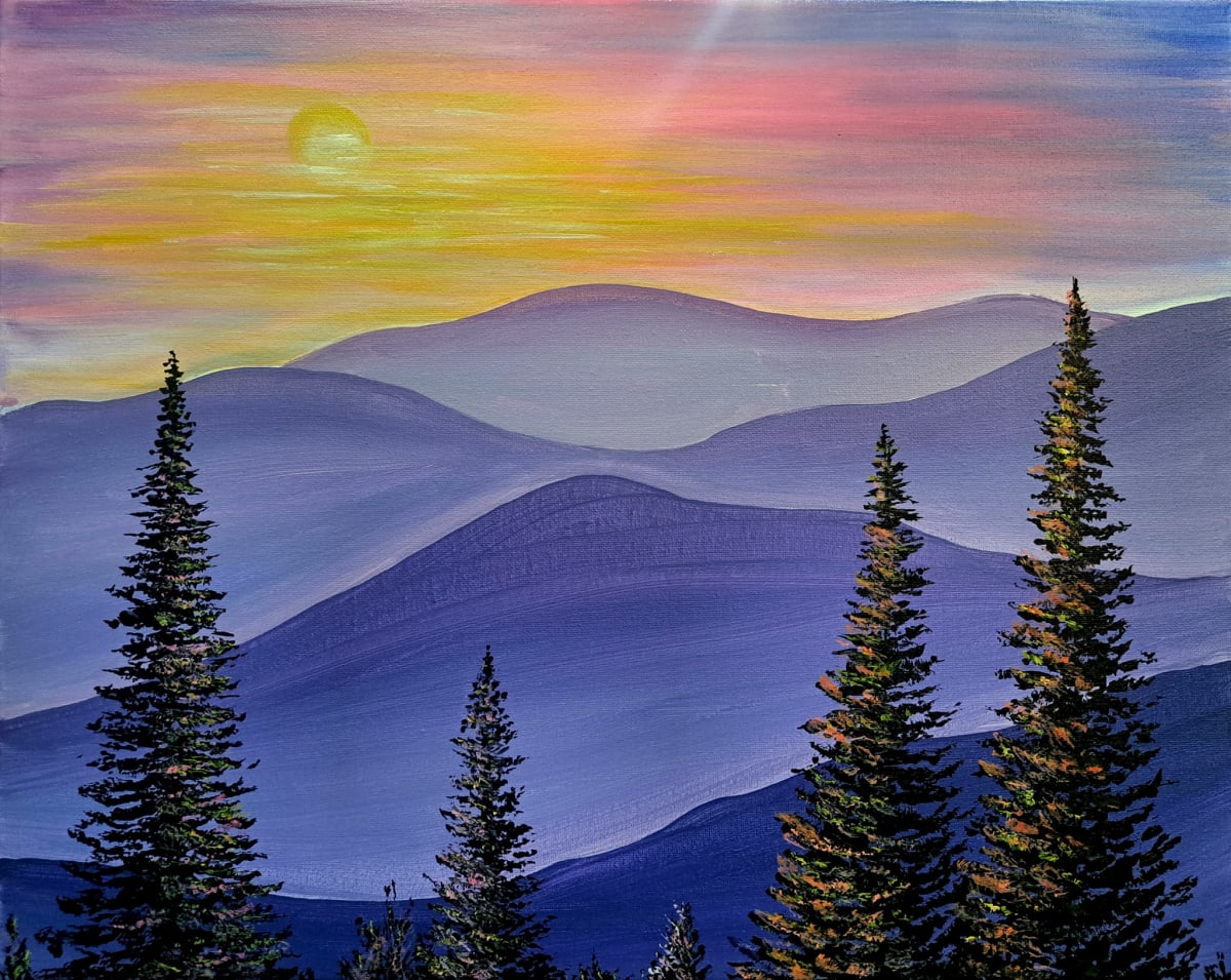 White Mountain Sunrise - Paint and Sip - Age 16+
