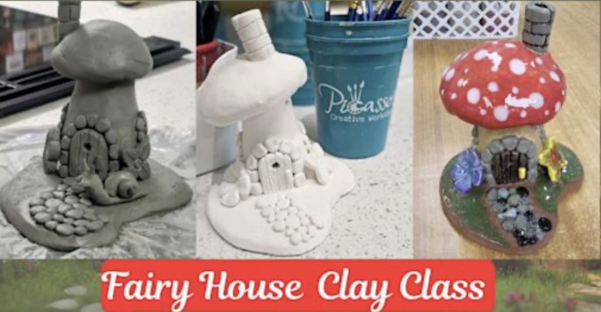 Clay Fairy House Class! Photo