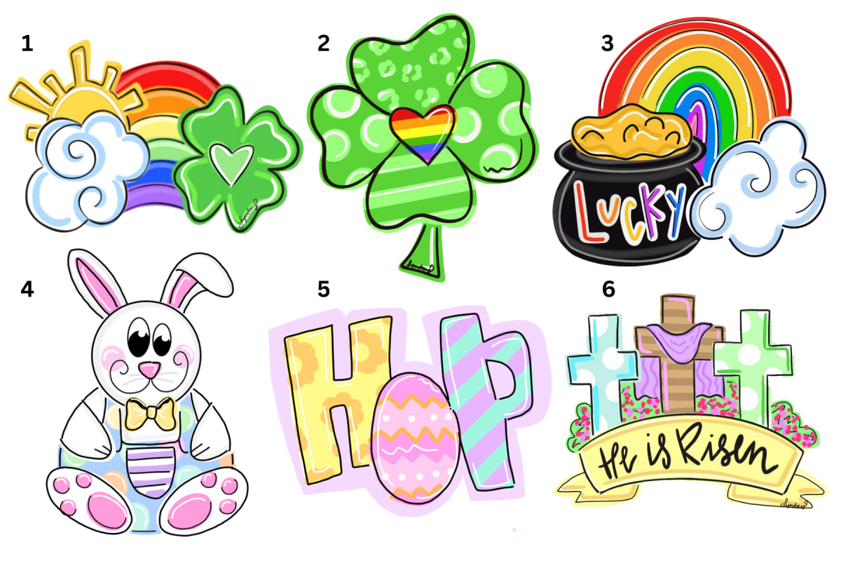 St Patricks and Easter Door Hanger Painting Photo