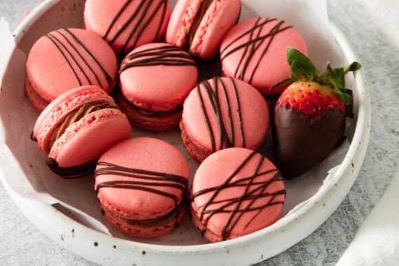 Strawberry Chocolate Covered Macaron Workshop - Ages 10+ Photo
