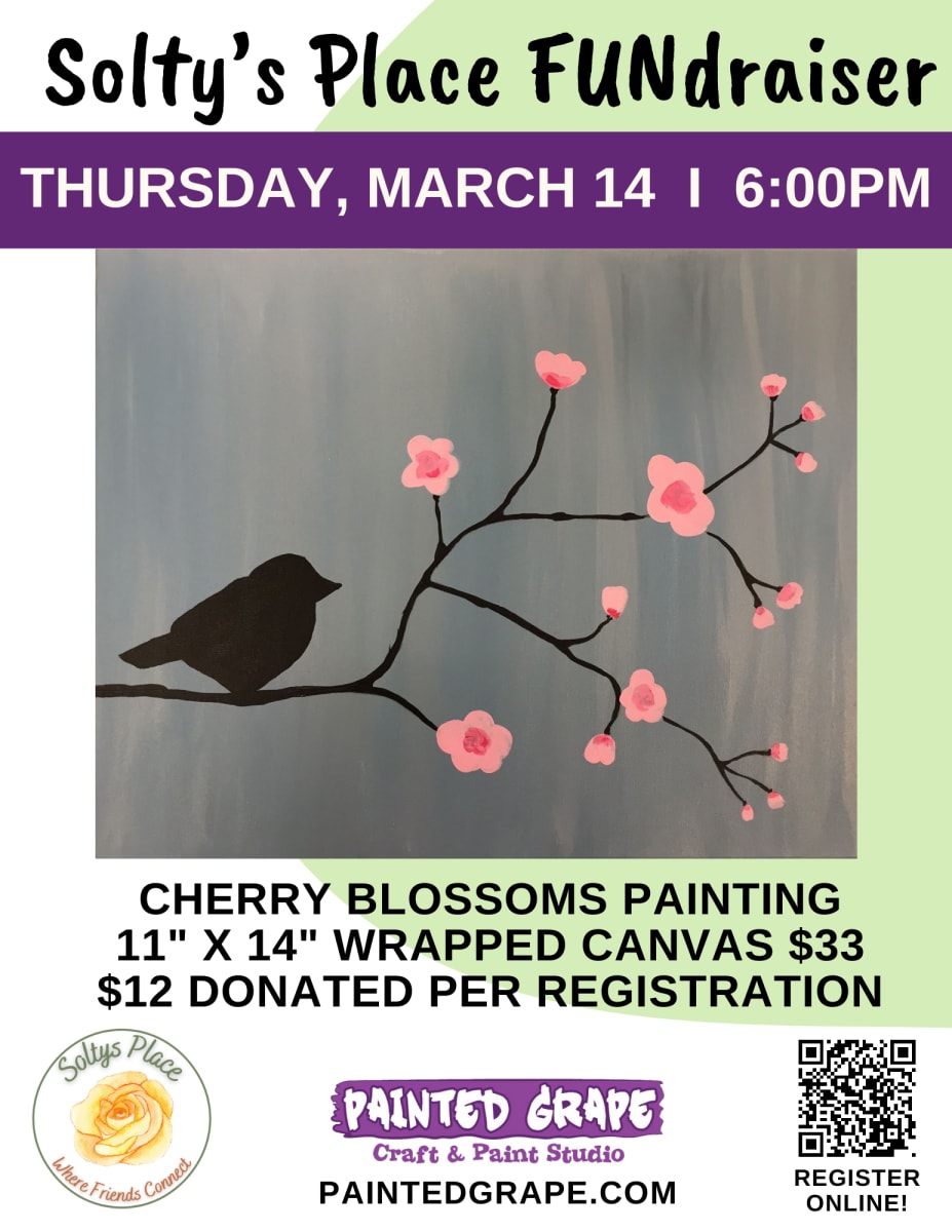 FUNdraiser - Soltys Place - Cherry Blossom Canvas Class Photo