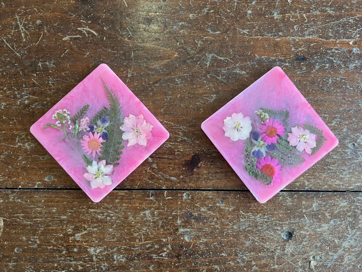 Pressed Flower Resin Coaster Workshop Photo