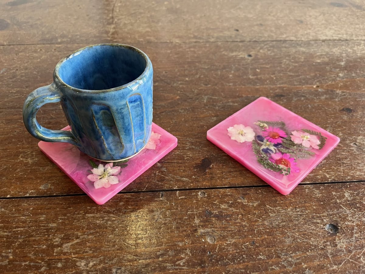 Pressed Flower Resin Coaster Workshop Photo