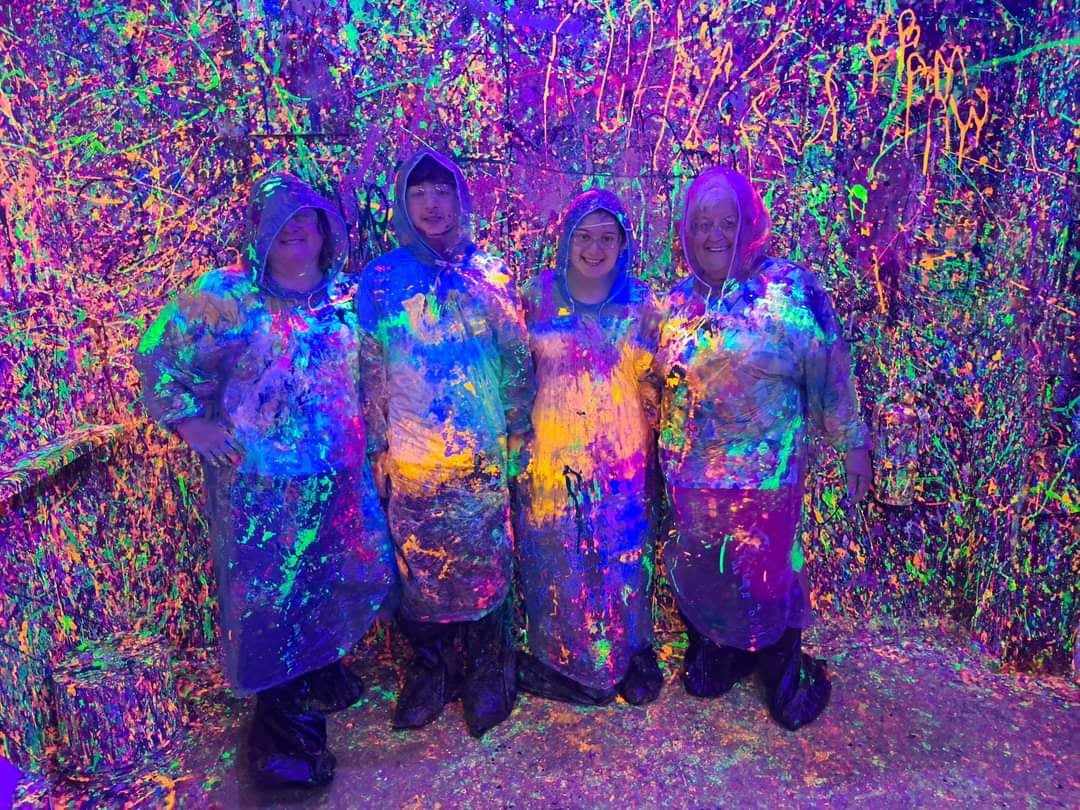 Blacklight Splatter Party Photo
