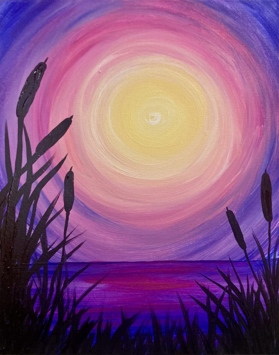 CATTAILS AT SUNDOWN Photo