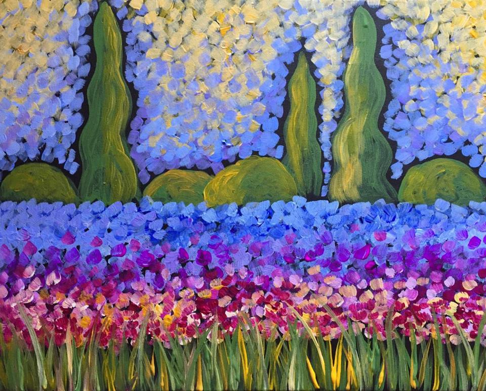 PALETTE KNIFE PAINTING ~ WILDFLOWERS Photo
