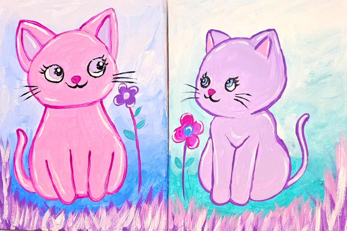 Mommy & Me Painting Class - Whiskers & Wishes Photo