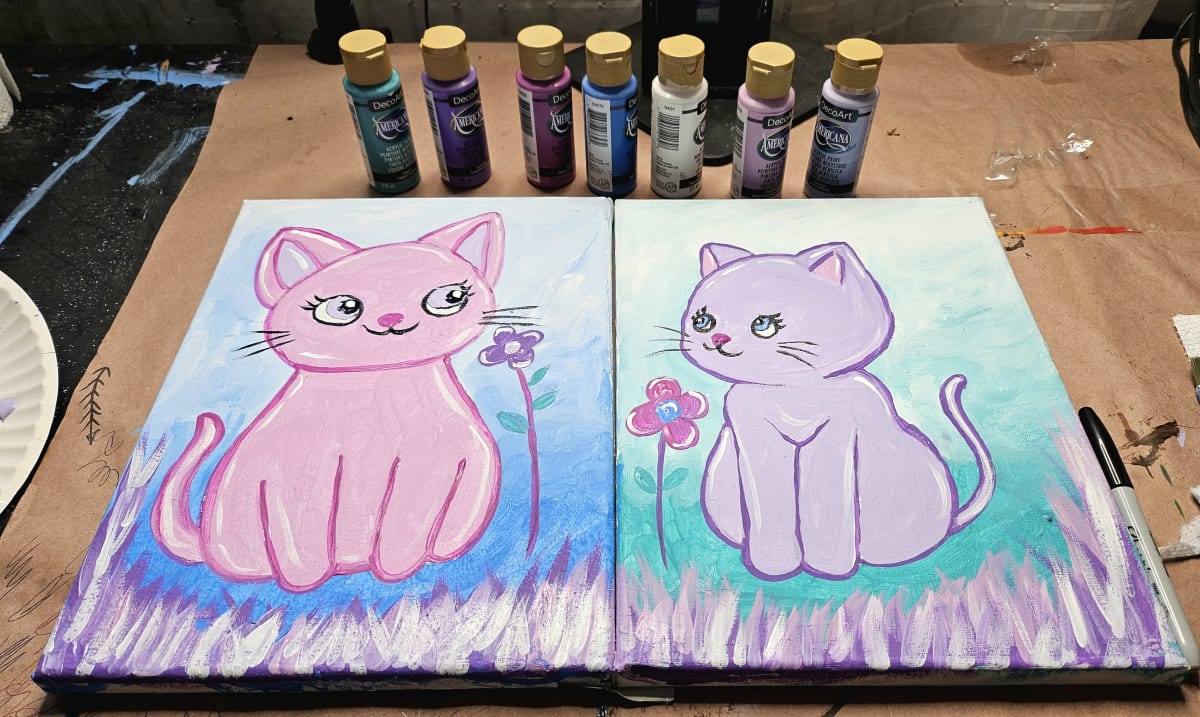 Mommy & Me Painting Class - Whiskers & Wishes Photo
