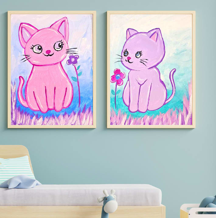 Mommy & Me Painting Class - Whiskers & Wishes Photo