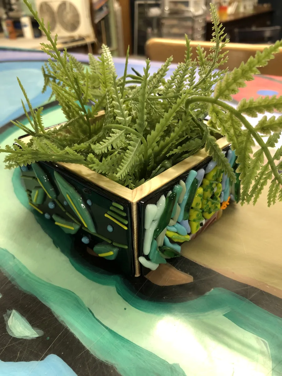 Fused Glass: Glass Sided Succulent Box