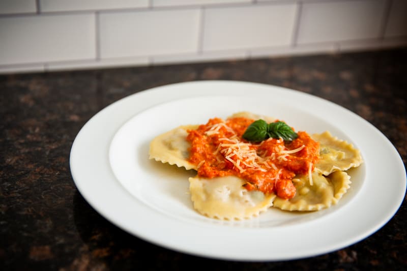 Spinach and Artichoke Ravioli & Lava Cakes Photo