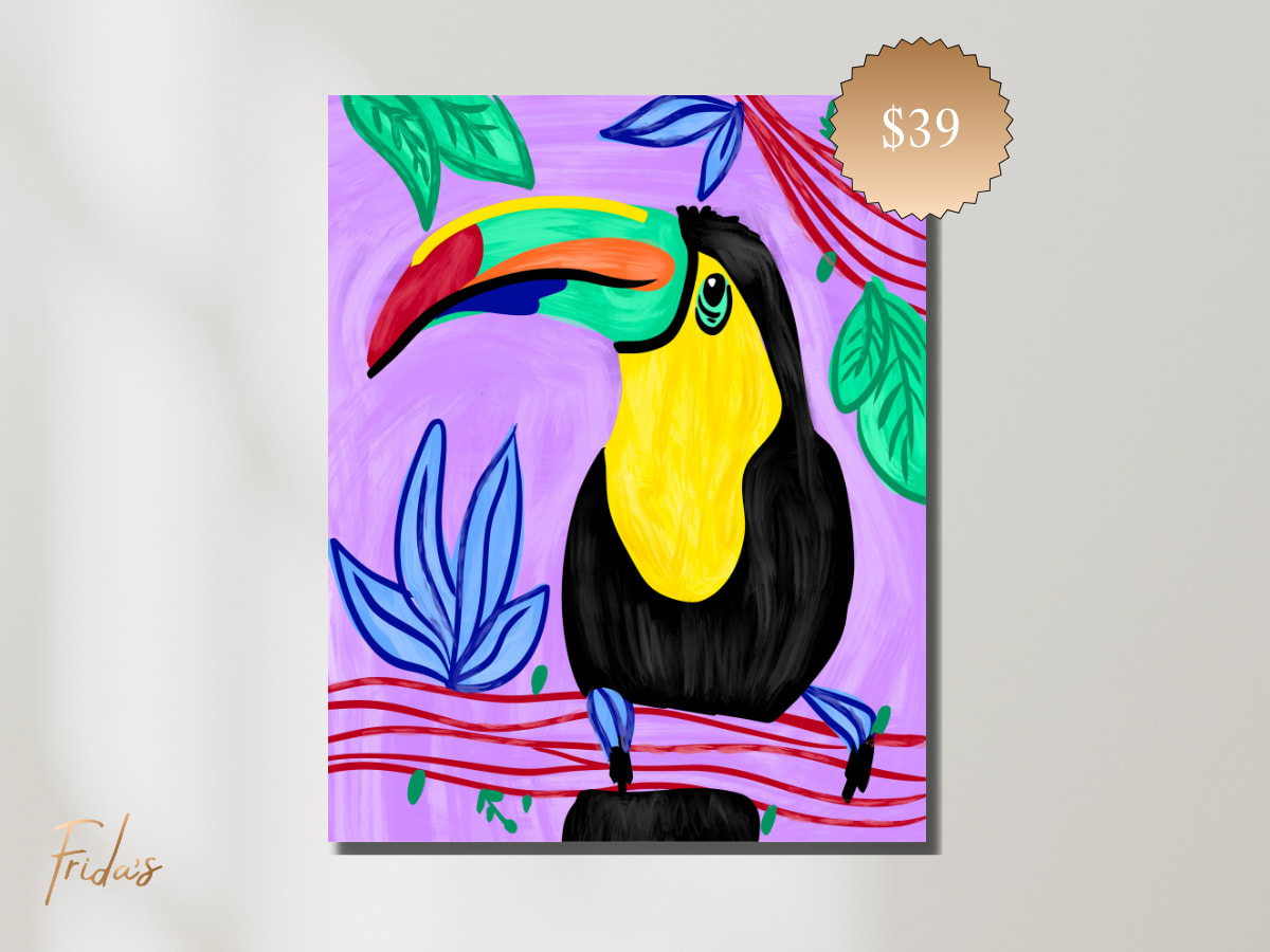 TAJ THE TOUCAN | Frida's "Pride Week" Sip n' Paint Photo