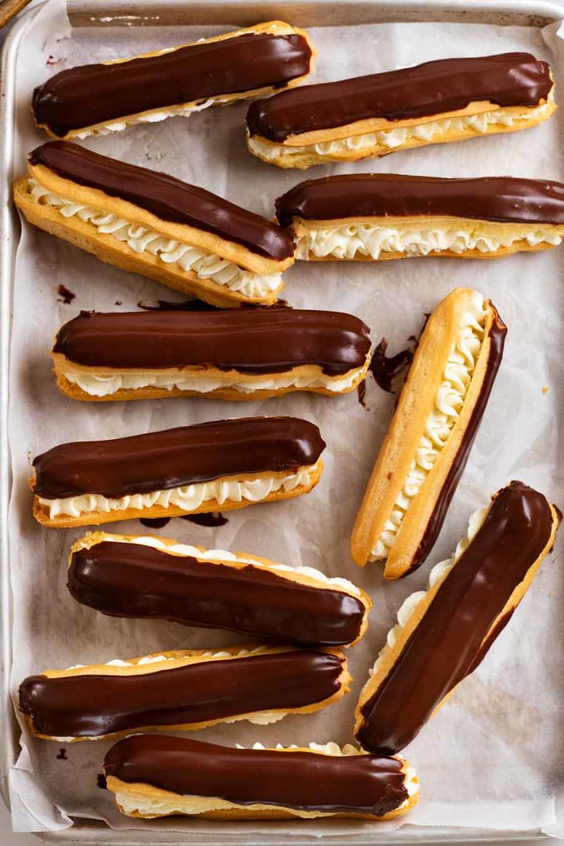 French Pastry - Profiteroles And Eclairs Photo