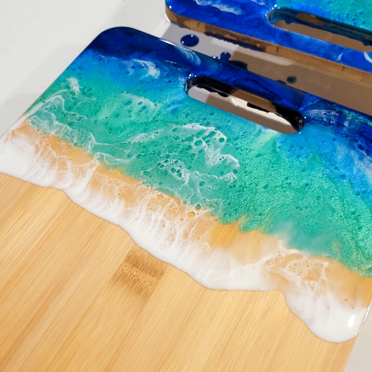 Beachy Resin Charcuterie Board Workshop Photo