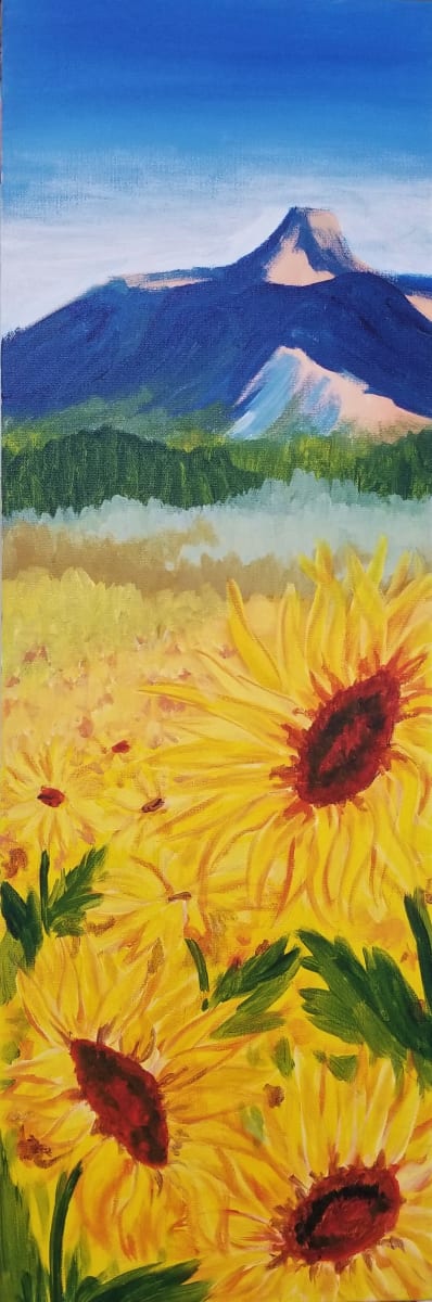 MOUNTAINS & SUNFLOWERS Photo