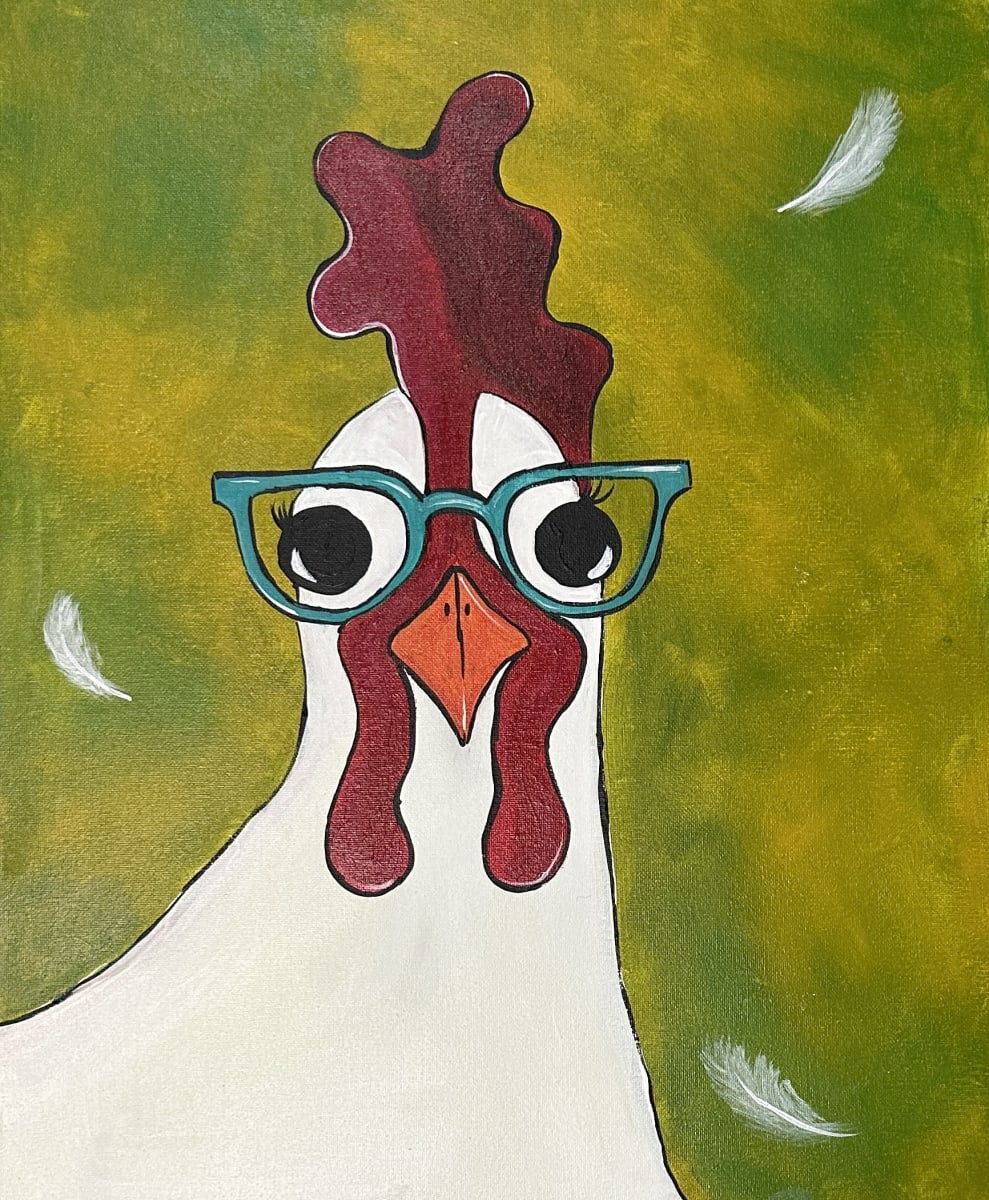 ASL Miss Chicken Paint & Sip Canvas Class Photo