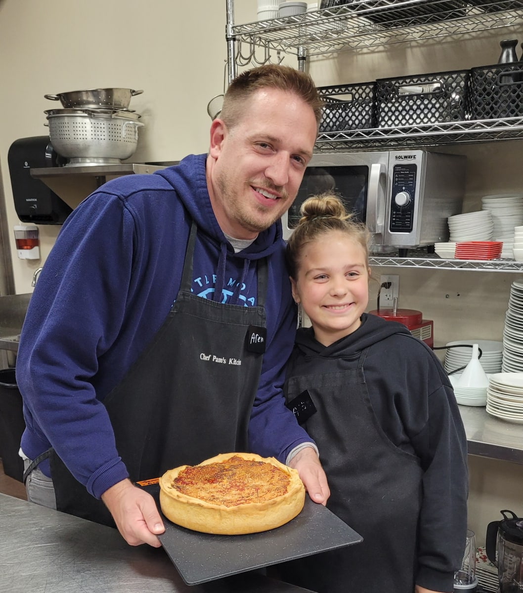 Chicago Stuffed Pizza Couples Class Photo