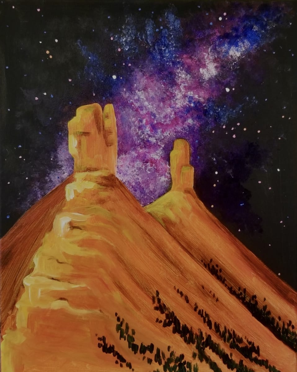 NIGHT SKY AT CHIMNEY ROCK Photo