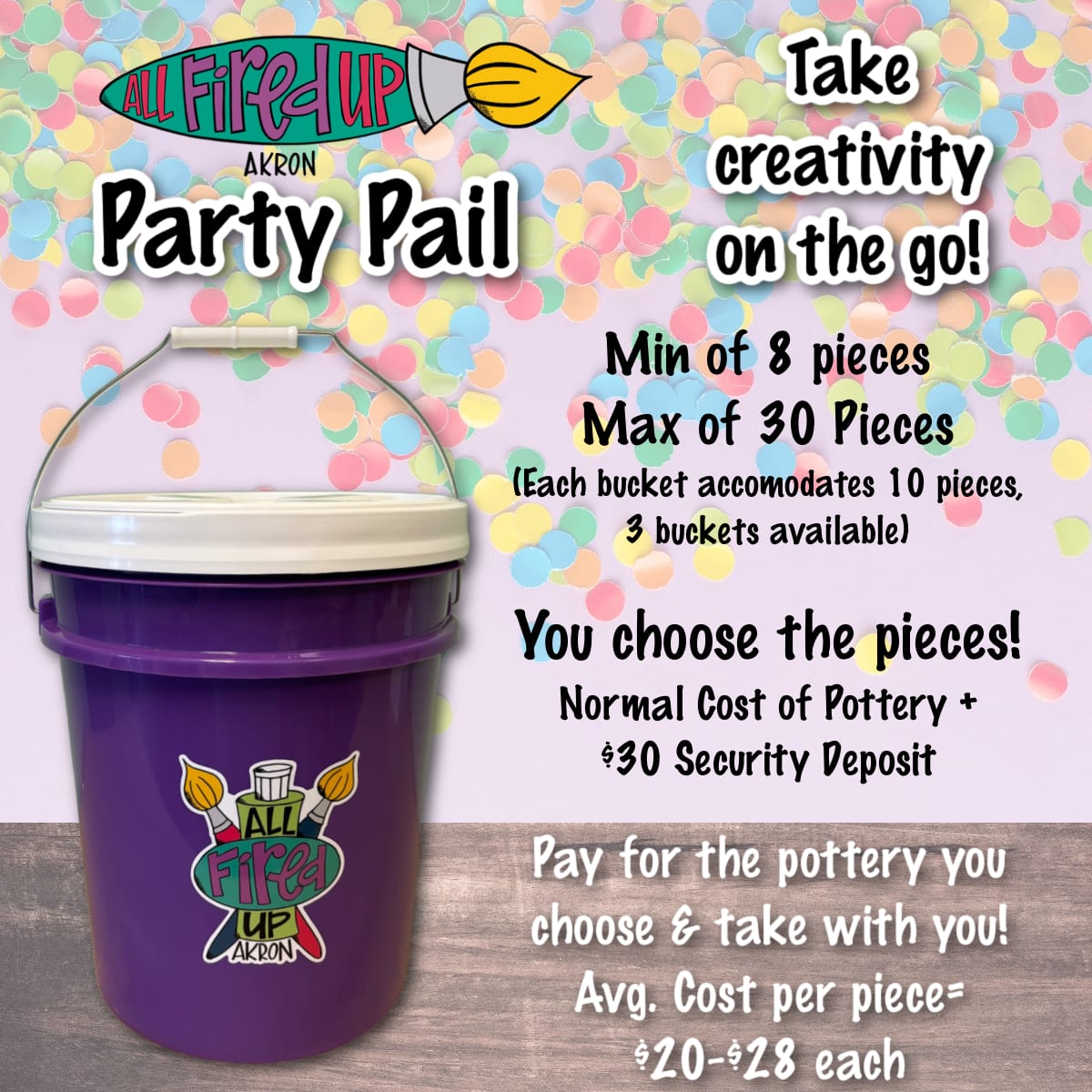 Party Pail- To-Go Party Reservations Photo