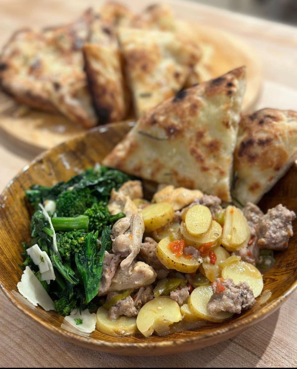 Chicken Scarpariello, Greens & Polenta-$100.00+fees[PATCH] Photo