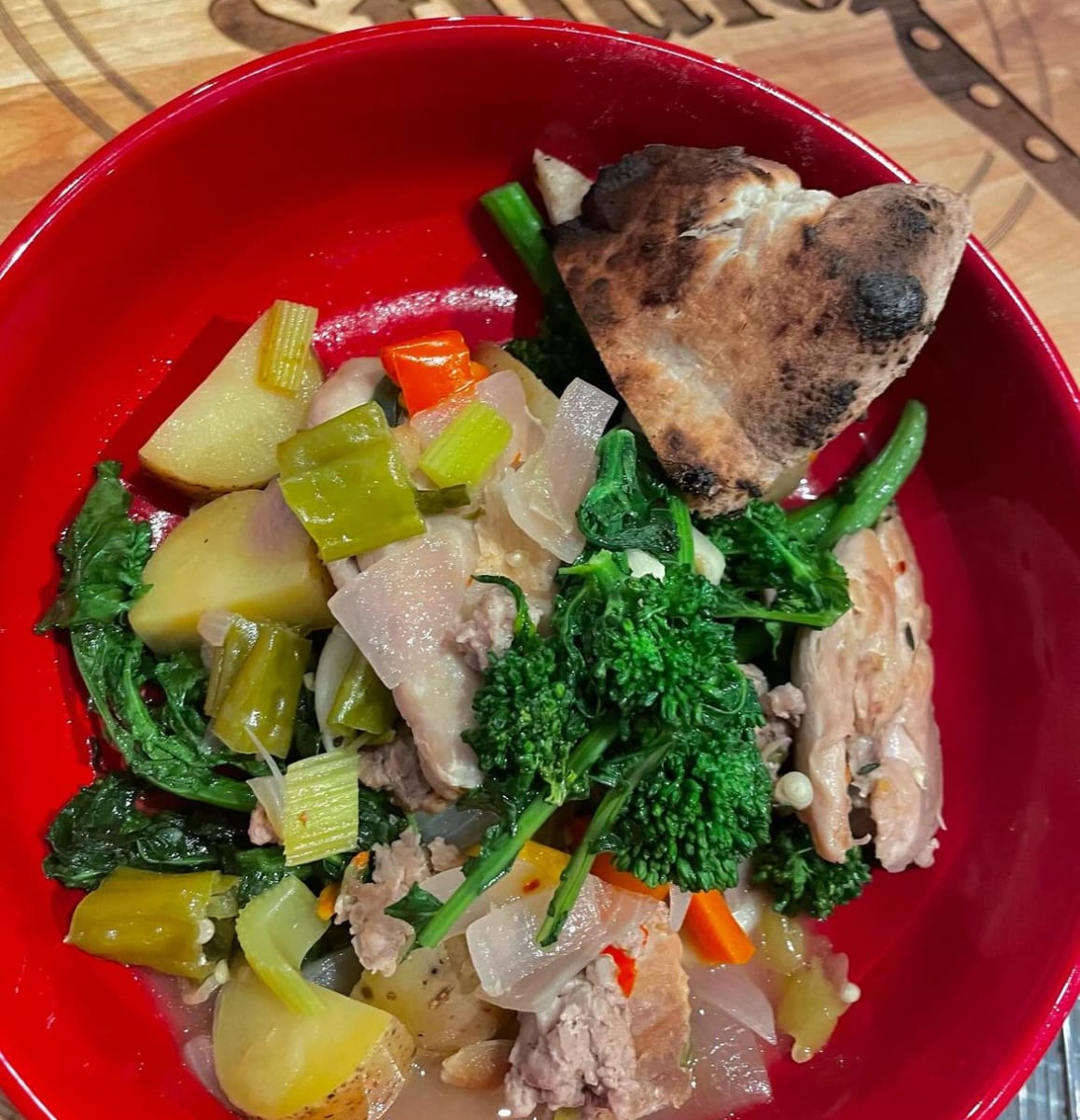 Chicken Scarpariello, Greens & Polenta-$100.00+fees[PATCH] Photo