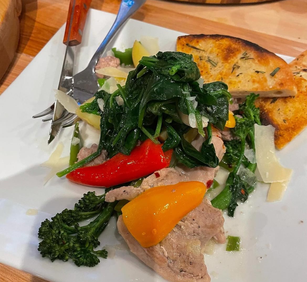 Chicken Scarpariello, Greens & Polenta-$100.00+fees [Amityville] Photo