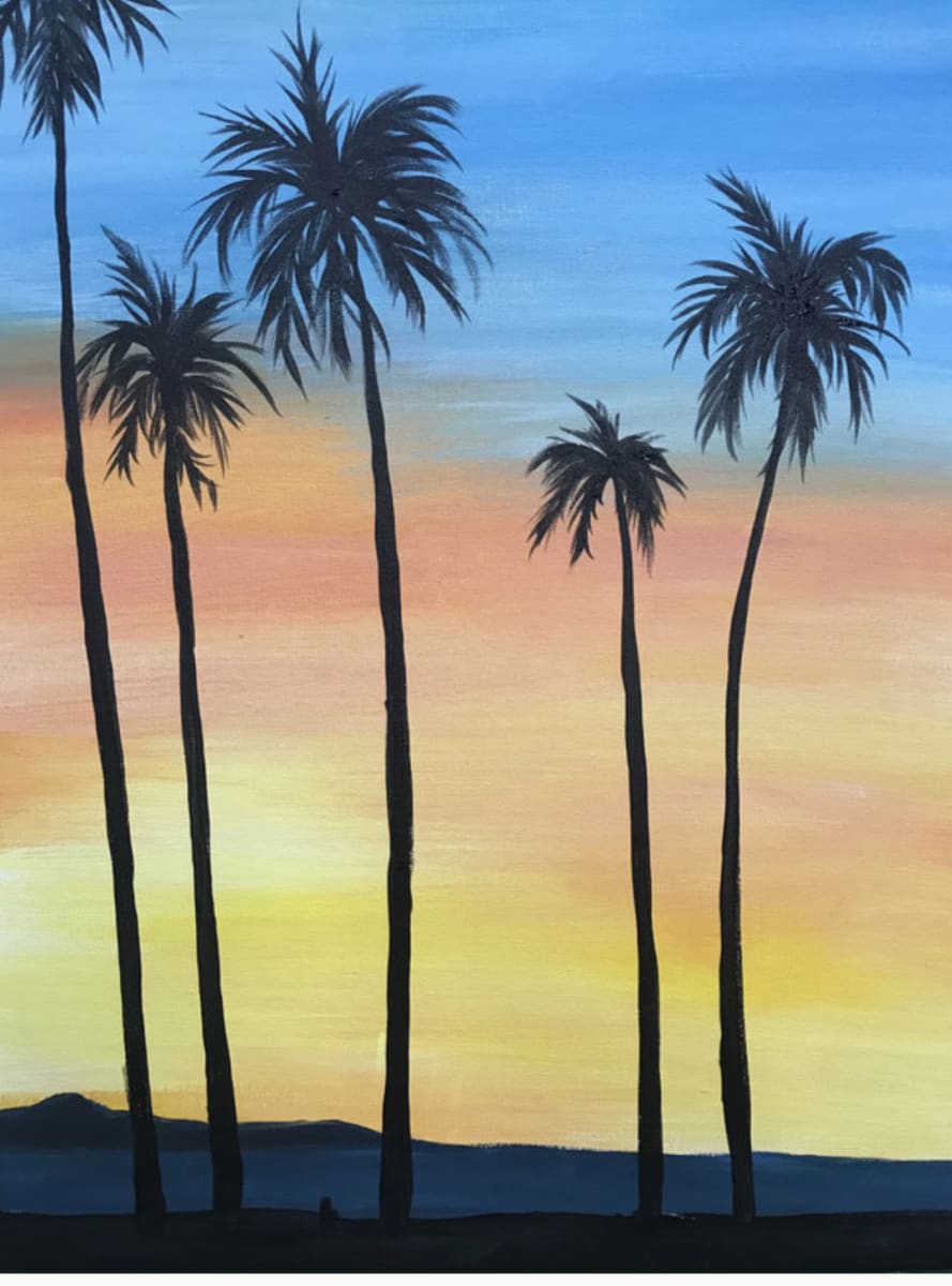 Art & Vino "Sunset Palms" Photo