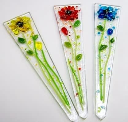 Fusing with Friends: Glass Garden Stakes Photo