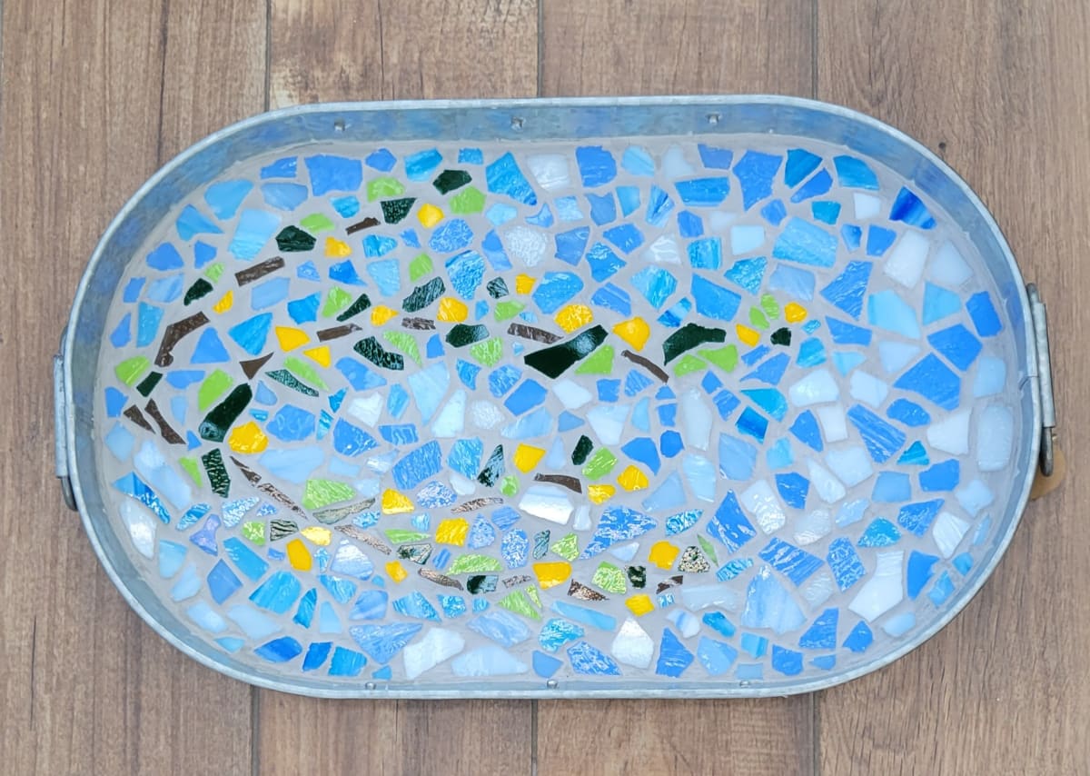 May 10:  Mosaic Tables and Trays Workshop Photo