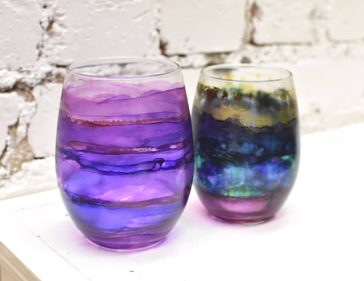 Alcohol Ink Wine Glass Class - Art & Wine Festival Photo
