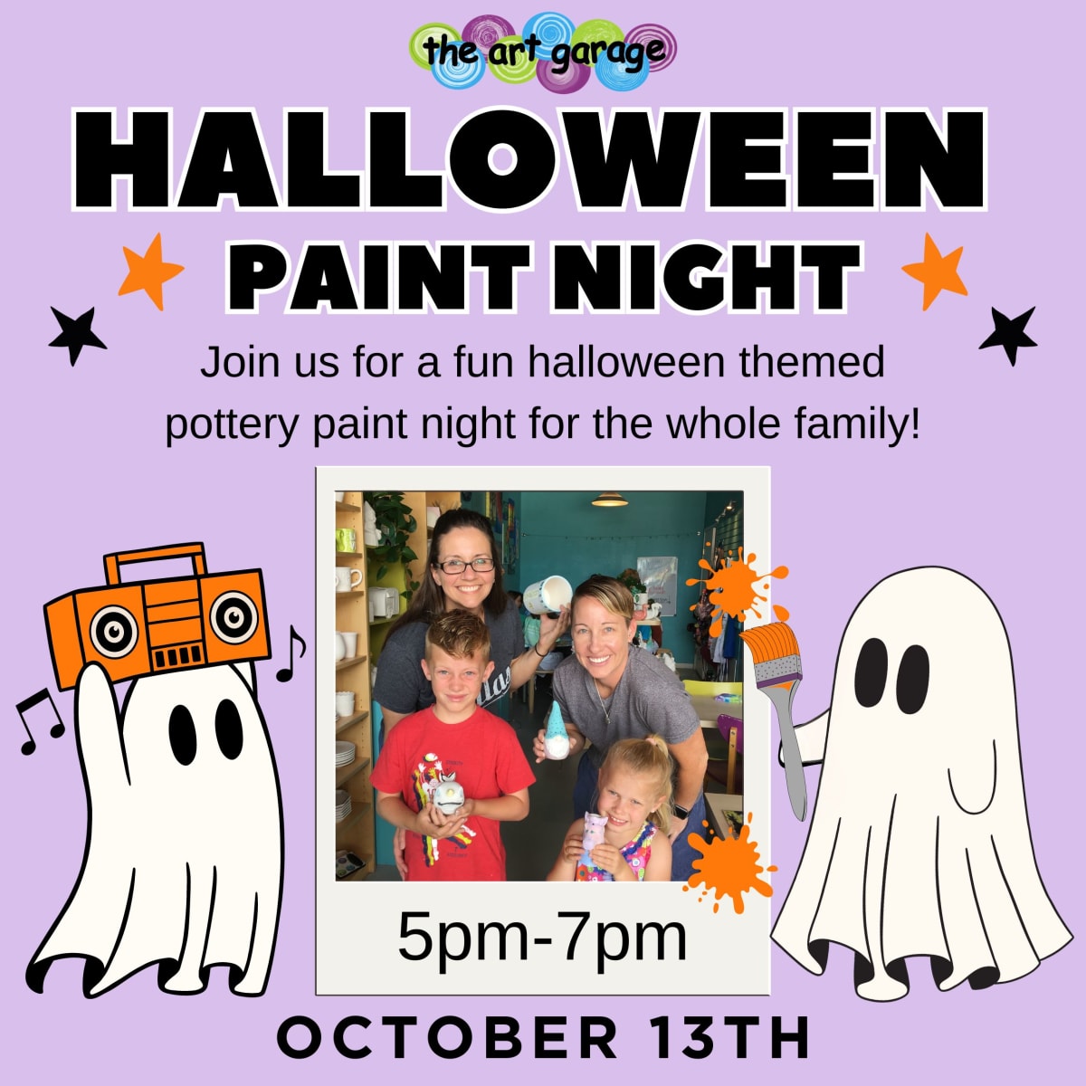 Halloween Family Paint Night Photo