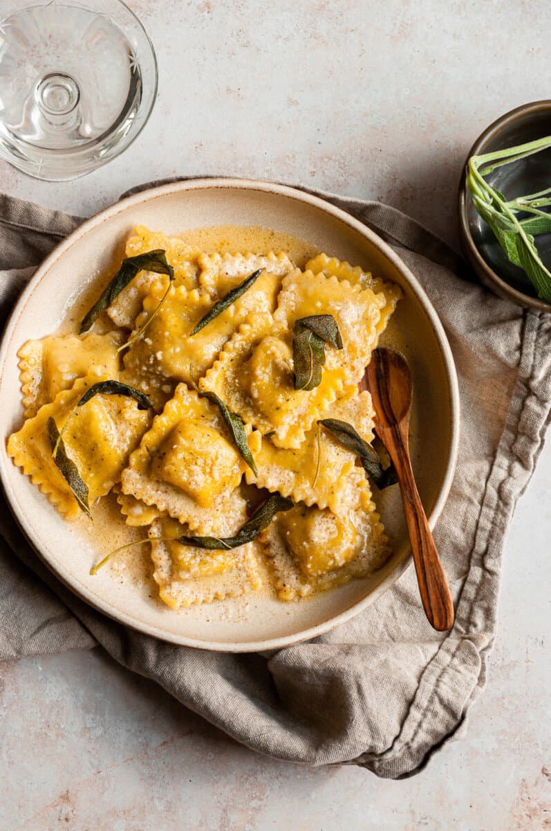 Butternut Squash Ravioli & Lava Cakes Photo