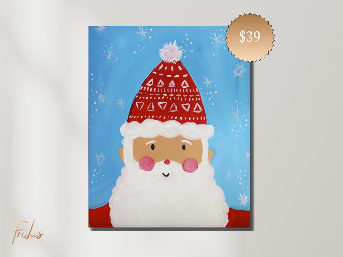 Family Day Out: LITTLE SANTA  | Frida's Luxe Sip n' Paint Photo
