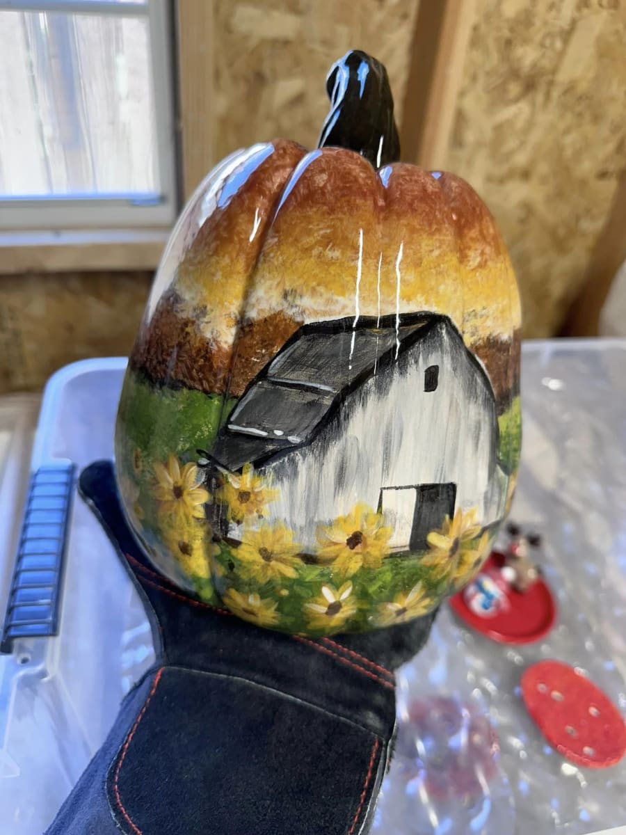 Painting Pumpkins Photo