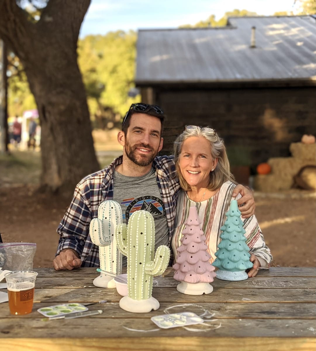 Jester King Christmas Tree Pottery Painting Class Photo