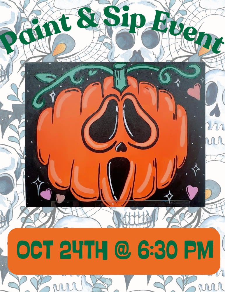Paint and Sip - Spooky Pumpkin🎃 Photo