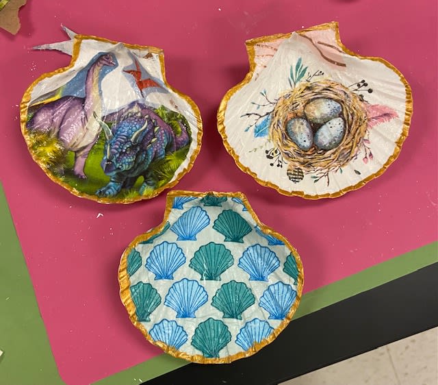 Scallop Shell Trinket Dishes or Decoration (Ages 6 & up) -2 hours Photo