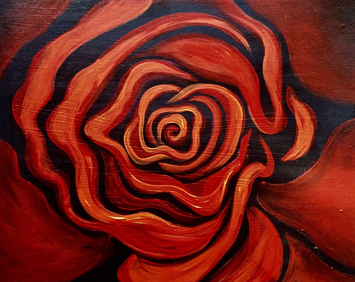 ROSE ON BLACK Photo