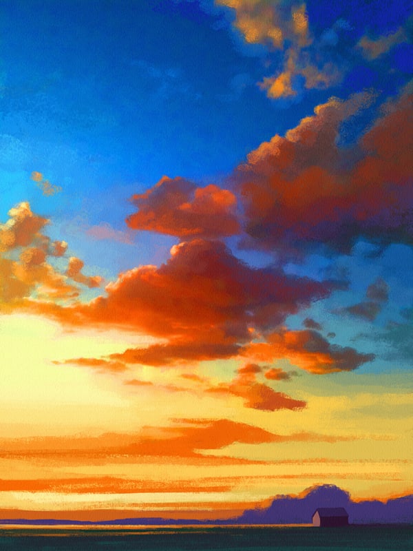 SUNSET OVER THE PRAIRIE Photo