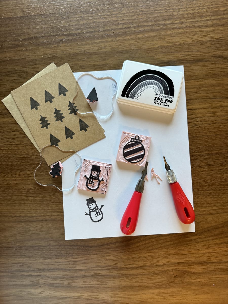 Holiday Stamp Carving & Card Making Workshop Photo