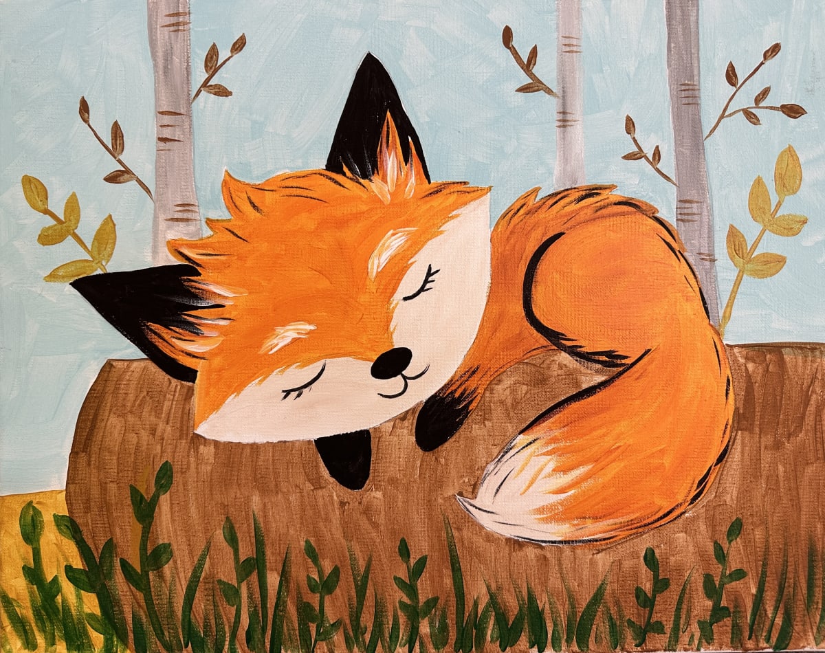 Kids Painting Party "Sleeping Fox" Photo