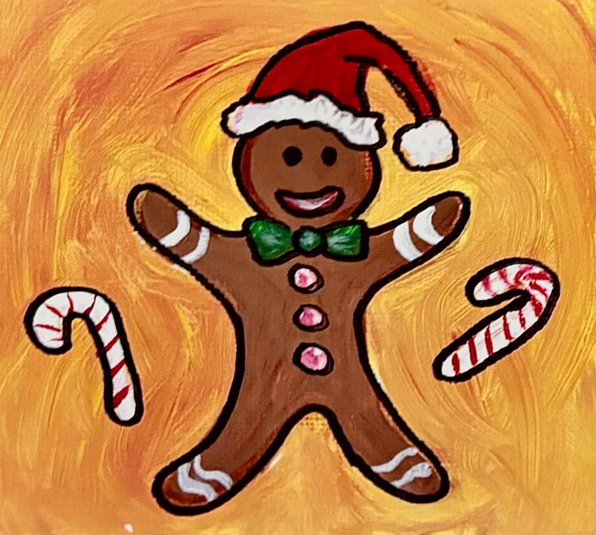 Noel Night ~ Mini Painting Holiday Funfest ~ GINGERBREAD MAN Photo