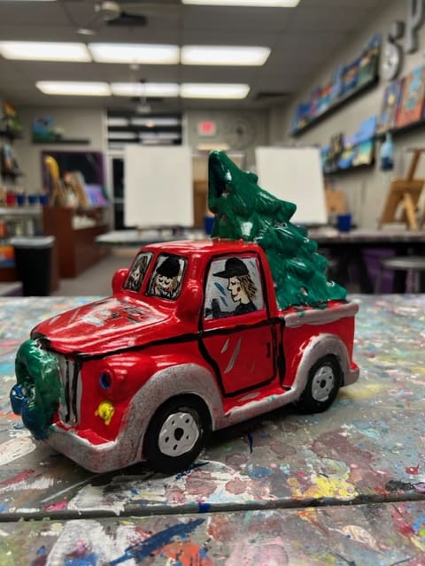 Ceramic Christmas Truck (with light kit) with Jill!👍👍👍 Photo